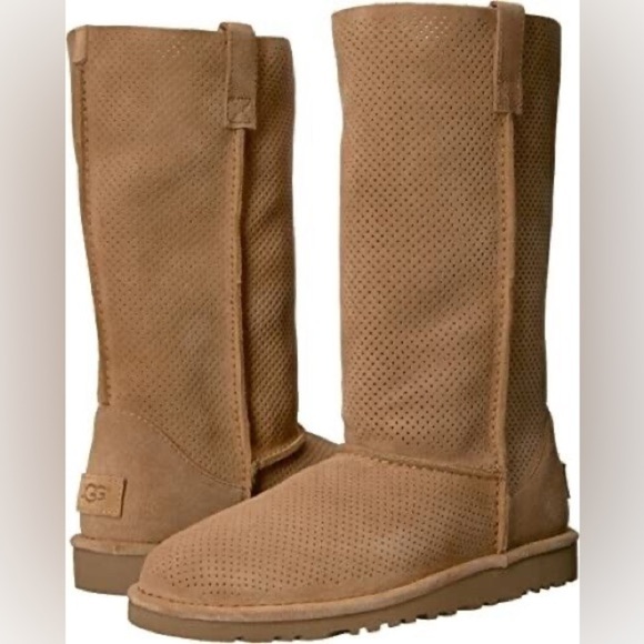 Women’s UGG Classic Unlined Perforated 100% Suede Leather Boots size‎ 6 - Picture 1 of 16